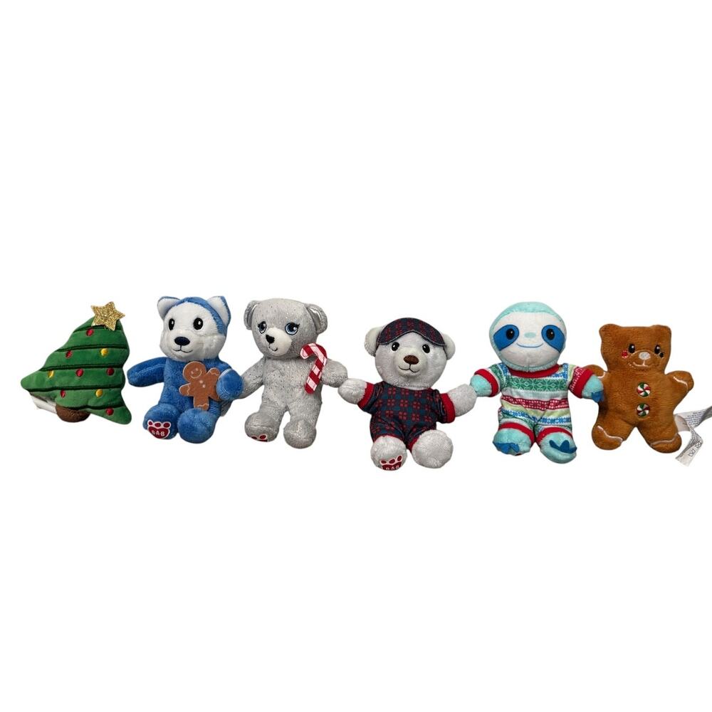 Build-A-Bear Beary Merry Advent Calendar Mini Plush Lot of 6 Christmas BABW